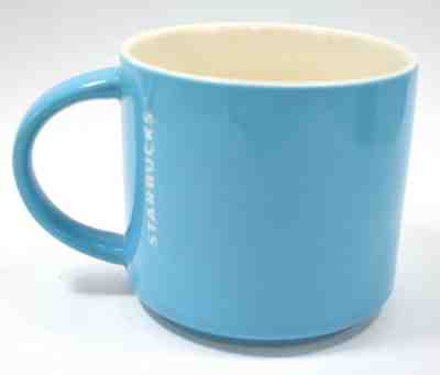Starbucks Coffee Mug 2012 Solid Light Blue W/ Engraved Logo White Interior EUC - Sold on eBay Dec, 20th 2019 for $15.99