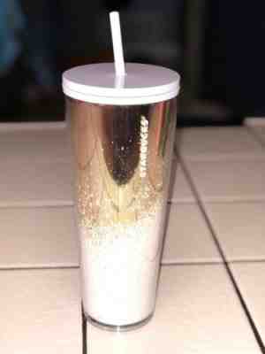 Gold And White Sparkles Starbucks Holiday 2019 Tumbler - Sold on eBay Dec, 20th 2019 for $28.00