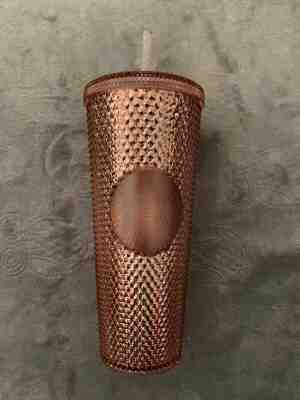 NEW Starbucks Venti Tumbler Summer 2019 IRIDESCENT JEWELED 24oz Rose Gold Pink - Sold on eBay Dec, 20th 2019 for $50.00
