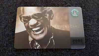 A Beauty!  STARBUCKS HEAR MUSIC Ray Charles Lightly Used Gift Card - Sold on eBay Dec, 20th 2019 for $24.88