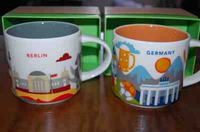 New Authentic Starbucks BERLIN & GERMANY You Are Here YAH Mugs with Tags - Sold on eBay Dec, 20th 2019 for $80.00