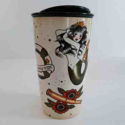 Starbucks Mermaid Siren Tattoo Ceramic Mug Tumbler 12 oz 2015 Double Wall - Sold on eBay Dec, 20th 2019 for $69.99