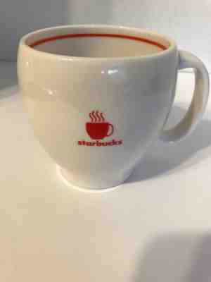 Starbucks Mug Barista Abet Coffee Tea Cup Red Ring Steaming Cup White - Sold on eBay Dec, 20th 2019 for $15.99