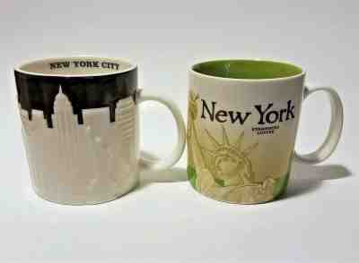 Starbucks Coffee Mugs - 2 Cups NEW YORK Collectible Series You Are Here '08 '12 - Sold on eBay Dec, 20th 2019 for $49.99