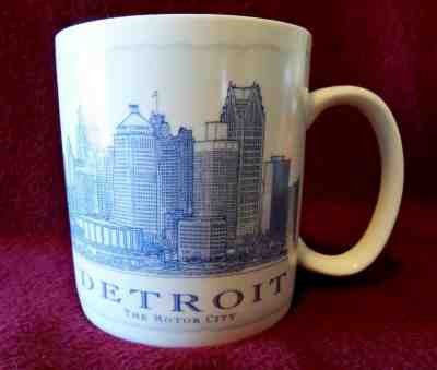 AMAZING STARBUCKS 2006 DETROIT MOTOR CITY ARCHITECTURAL 18 OZ COFFEE MUG - Sold on eBay Dec, 20th 2019 for $15.95