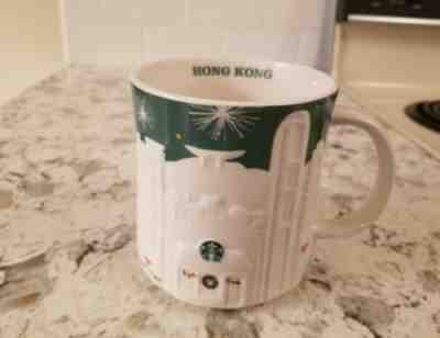 Starbucks  Christmas Hong Kong Green & White Relief Mug - Sold on eBay Dec, 20th 2019 for $19.99