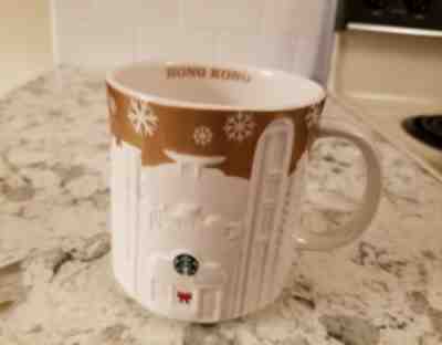  Starbucks Hong Kong Gold Christmas Relief Mug 2014 - Sold on eBay Dec, 20th 2019 for $19.99