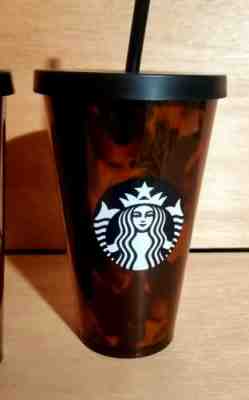 NEW Starbucks Grande Cold Cup Tumbler Tortoise Shell Brown 16 oz Insulated! - Sold on eBay Dec, 20th 2019 for $15.00
