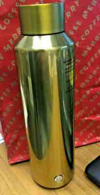 NEW 20 oz Starbucks Gold Metallic Vacuum Insulated Stainless Steel H2O tumbler - Sold on eBay Dec, 20th 2019 for $22.99