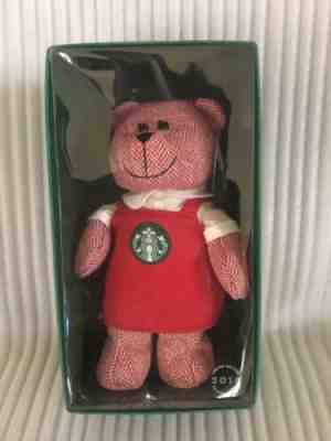 Starbucks Limited Edition 2016 Bearista Bear W/Red Apron Plush Stuffed Animal - Sold on eBay Dec, 20th 2019 for $19.88