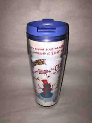 Starbucks 2006 Christmas Holiday Travel Tumbler Trees Mittens Snowman Blue-EUC - Sold on eBay Dec, 20th 2019 for $24.99