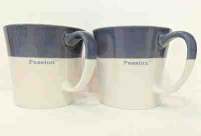 2 STARBUCKS Tazo Purple White New Bone China PASSION Coffee Cups Mugs 2010 - Sold on eBay Dec, 20th 2019 for $19.88