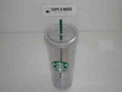 Starbucks Clear Acrylic Cup Tumbler With Plastic Green Straw Venti Size - Sold on eBay Dec, 20th 2019 for $21.40