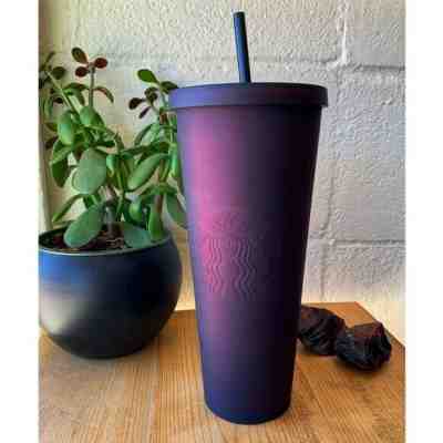 NEW STARBUCKS FALL HALLOWEEN 2019 PURPLE BLACK CHERRY TUMBLER COLD CUP MATTE - Sold on eBay Dec, 20th 2019 for $59.95