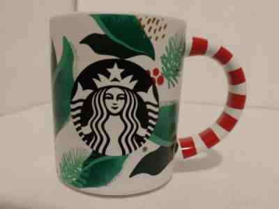 Holiday 2019 STARBUCKS COFFEE MUG 12oz Mistletoe CHRISTMAS CANDY CANE  - Sold on eBay Dec, 20th 2019 for $26.39