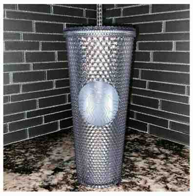 STARBUCKS Platinum/Silver Studded Venti Cold Cup Tumbler 2019 Winter Holiday   - Sold on eBay Dec, 20th 2019 for $29.00