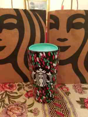 Starbucks 2019 Christmas Confetti Ceramic Travel Cup 12oz Limited Edition.  - Sold on eBay Dec, 20th 2019 for $25.50