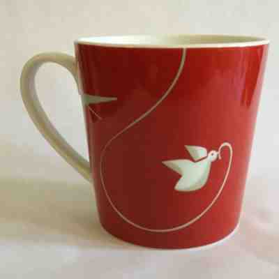 STARBUCKS 2011 Red Holiday Christmas Partridge Ornaments 16oz Coffee Mug Cup - Sold on eBay Dec, 20th 2019 for $16.95