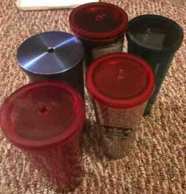 Lot of Large Starbucks Cups - Preowned with No Straws Tumblers Drinking Plastic - Sold on eBay Dec, 20th 2019 for $30.00