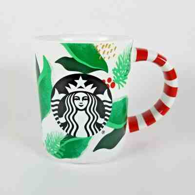 Starbucks Christmas Mug 2019 Holiday Berry Siren Red and White Striped Handle  - Sold on eBay Dec, 20th 2019 for $22.00