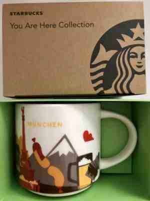 Starbucks Coffee 14oz mug Munich München Germany YAH You Are Here Tear on Box - Sold on eBay Dec, 20th 2019 for $26.95