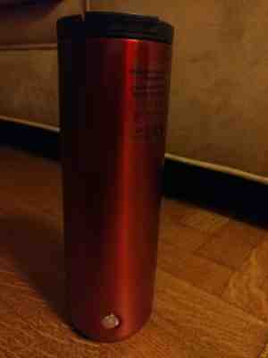 NEW Starbucks HOLIDAY 2019 Red Metallic Tumbler Stainless Flip-Top Coin 16oz NWT - Sold on eBay Dec, 20th 2019 for $22.50