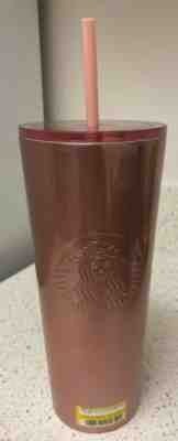 Starbucks 2019 Rose Gold Pink Glitter Stainless Steel Cup Tumbler 24oz Venti?????? - Sold on eBay Dec, 19th 2019 for $25.00