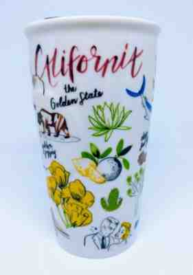 Starbucks California Tall Travel Mug Cup Ceramic Golden State New 10 oz Bear - Sold on eBay Dec, 19th 2019 for $23.00