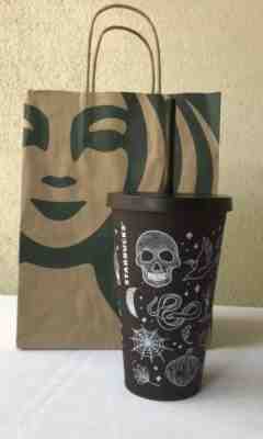 NEW RARE Starbucks Halloween 2019 Skull 16 Oz Tumbler Cup Purple/Black Web - Sold on eBay Dec, 19th 2019 for $49.00