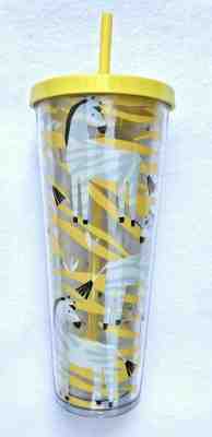 NEW STARBUCKS 2018 Summer Colection Safari “zebra” yellow black venti cold cup  - Sold on eBay Dec, 19th 2019 for $39.00