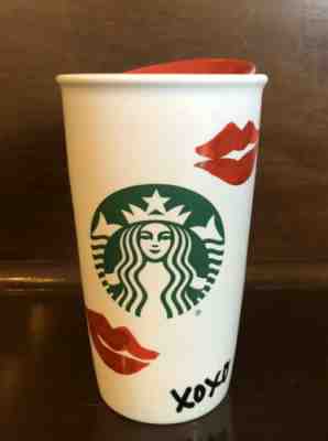 Starbucks XOXO Red LIPS HUGS KISS 2015 Dot Collection Valentine’s Travel Tumbler - Sold on eBay Dec, 19th 2019 for $46.99