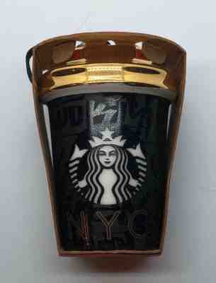 Starbucks HTF 2015 NYC graffiti to-go cup ceramic ornament - NEW - free US ship - Sold on eBay Dec, 19th 2019 for $18.00