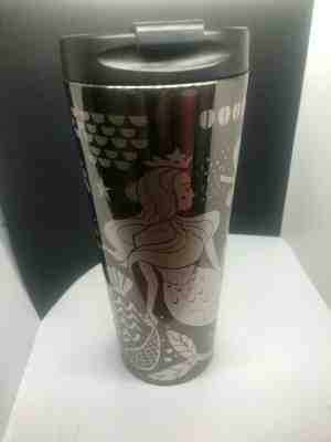 Starbucks 2017 16 oz Silver SIREN Brown Mirrored Stainless Steel Travel Tumbler! - Sold on eBay Dec, 19th 2019 for $25.00