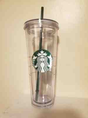 Starbucks Venti Clear Double Wall Acrylic Cold Cup Tumbler 24 oz - Sold on eBay Dec, 19th 2019 for $17.99