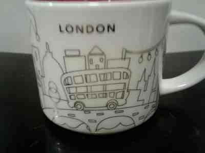 Starbucks London Mug YAH You Are Here Christmas 2017 Red Inside New - Sold on eBay Dec, 19th 2019 for $26.00