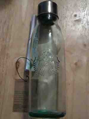 STARBUCKS Recycled Glass Water Bottle 20 oz NEW ~VHTF - Sold on eBay Dec, 19th 2019 for $26.10