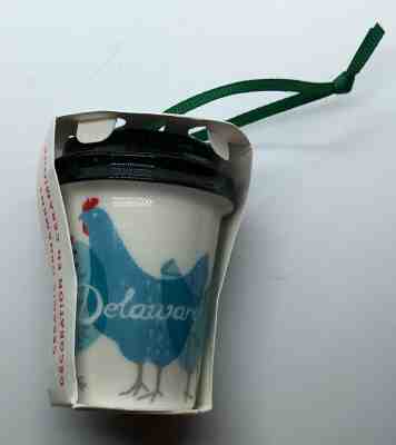 Starbucks HTF 2017 Delaware to-go cup ceramic ornament - NEW - free US shipping - Sold on eBay Dec, 19th 2019 for $15.00
