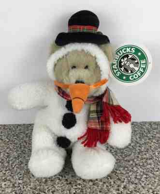 STARBUCKS Coffee Co 1999 BEARISTA 8th Edition Snowman Plush Teddy Bear White  - Sold on eBay Dec, 19th 2019 for $16.96