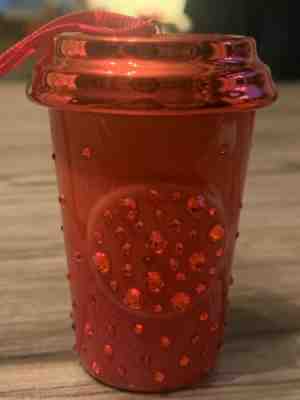 Starbucks Red 2015 Christamas Ornament with Swarovski crystals  - Sold on eBay Dec, 19th 2019 for $25.00