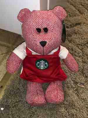 Starbucks Limited Edition Red Holiday Apron Bearista Teddy Bear 2016 New - Sold on eBay Dec, 19th 2019 for $17.00