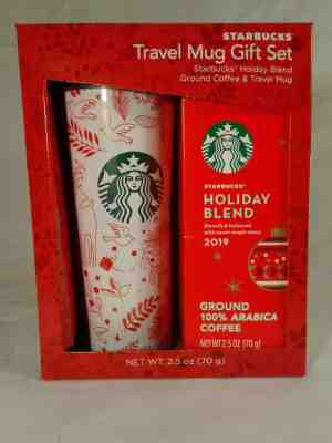 STARBUCKS TRAVEL MUG GIFT SET 2019 Holiday Christmas Gift  tall 16 oz travel mug - Sold on eBay Dec, 19th 2019 for $23.99