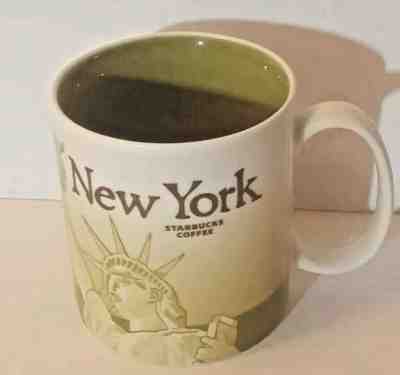 2008 New York Starbucks Coffee Collector Series Statue Liberty Skyline 16 oz Mug - Sold on eBay Dec, 19th 2019 for $15.50