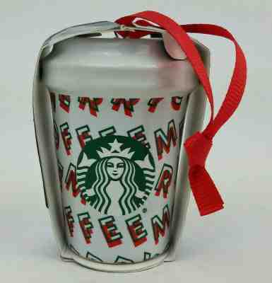 New Starbucks 2019 Holiday MERRY COFFEE Mini Cup Tumbler Christmas Tree Ornament - Sold on eBay Dec, 19th 2019 for $15.95