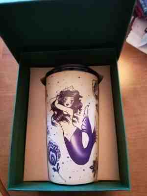 2016 Starbucks Mermaid Ceramic Tumbler in Box - Sold on eBay Dec, 19th 2019 for $50.00