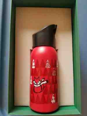 Starbucks 2016 Red Fox Stainless Steel Kid's Water Bottle 12 Oz  - Sold on eBay Dec, 19th 2019 for $20.00