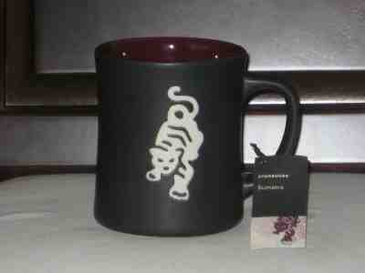 Starbucks 2012 Sumatra Tiger Coffee Mug Matte Black Maroon New - Sold on eBay Dec, 19th 2019 for $35.00