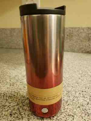 Starbucks christmas red shimmer vacuum insulated tumbler for hot or cold 16oz - Sold on eBay Dec, 19th 2019 for $25.00