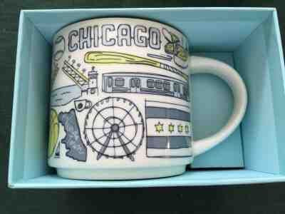 NWT Free Shipping Starbucks Chicago Been There Series  14 oz Mug Cup - Sold on eBay Dec, 19th 2019 for $32.99