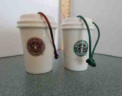 Starbucks Coffee Christmas Holiday Ornaments Green Mermaid & Brown Fresh Roasted - Sold on eBay Dec, 19th 2019 for $19.99