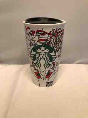 Starbucks 2017 Christmas holiday with Presents Ceramic Tumbler - Sold on eBay Dec, 19th 2019 for $16.25